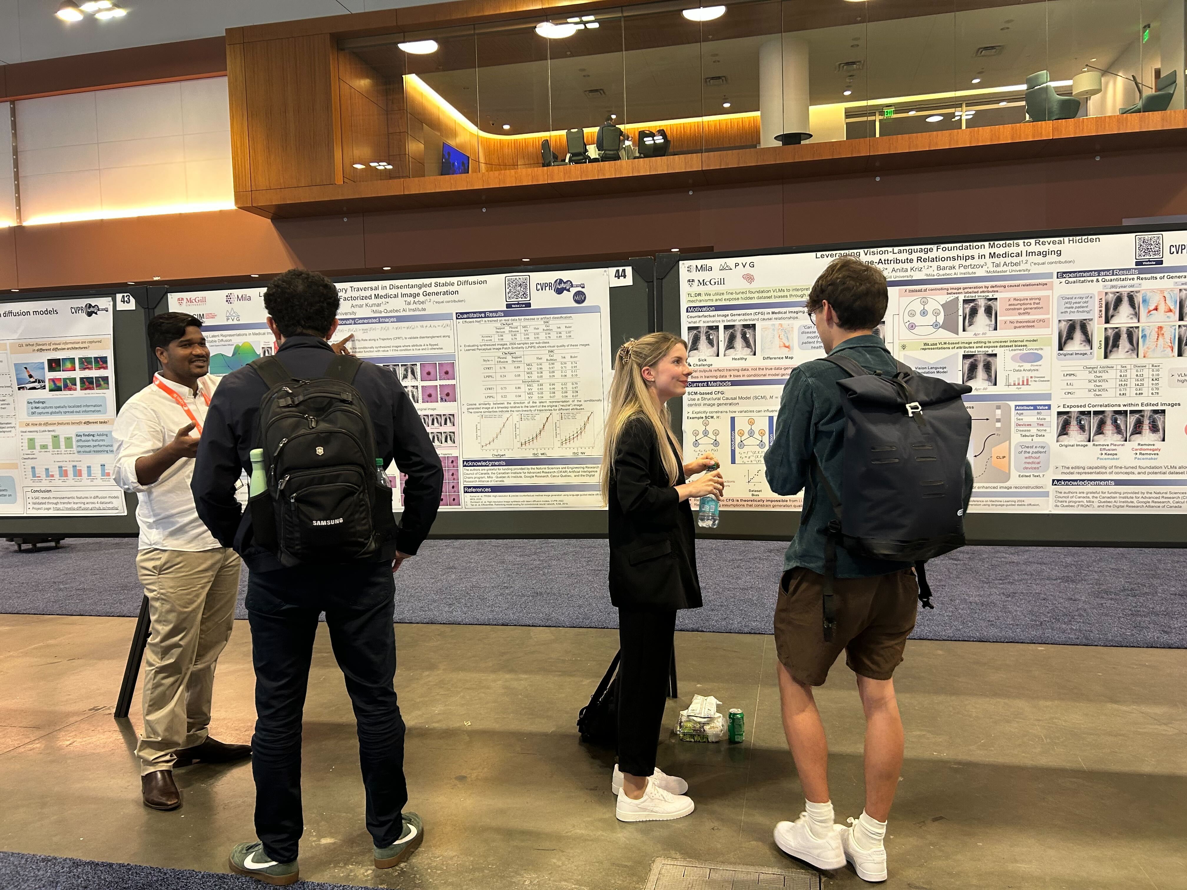 Amar Kumar and Anita Kriz presenting their latest work at the Mechanistic Interpretability for Vision Workshop at CVPR 2025