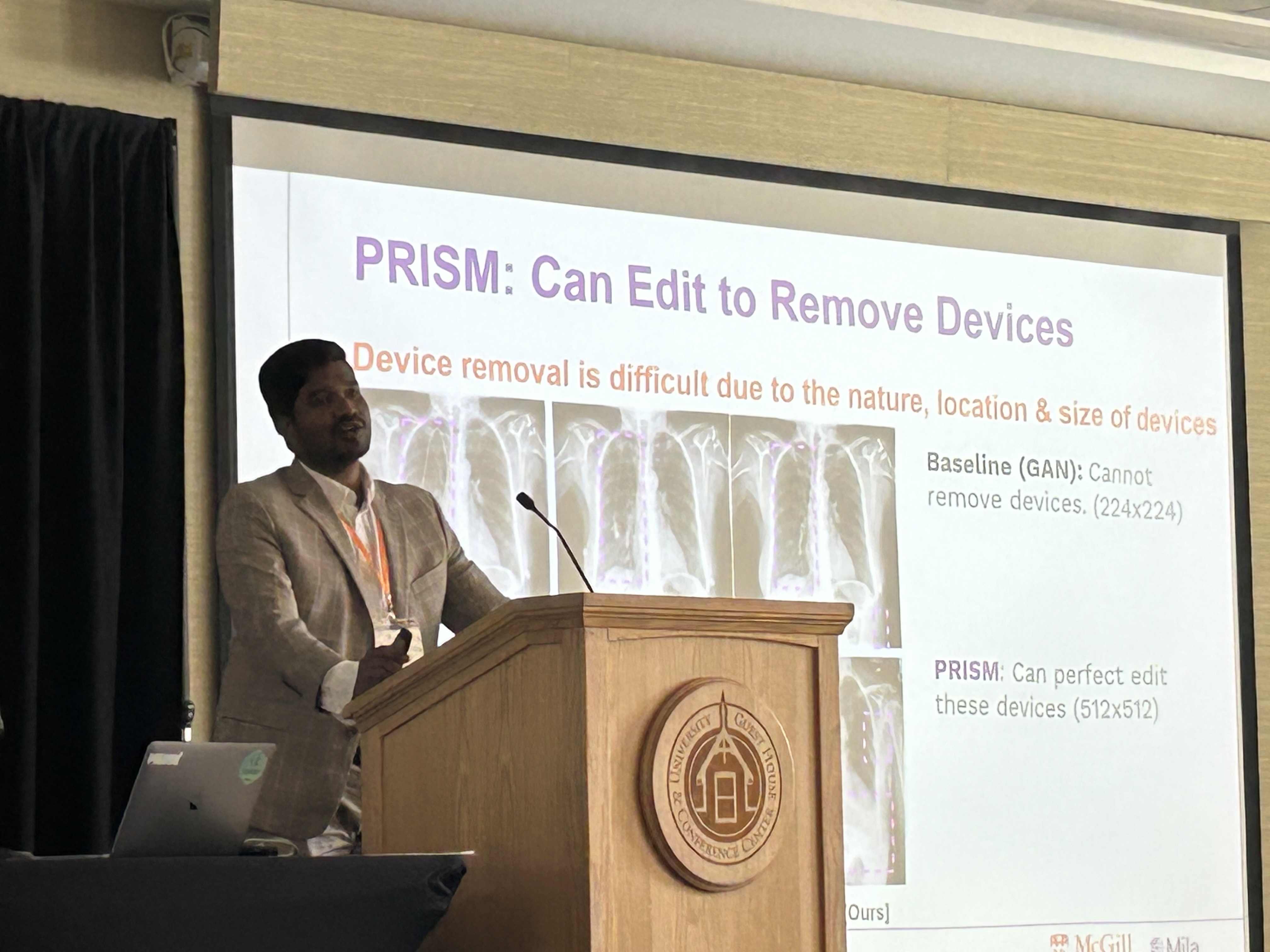 Amar Kumar presenting his latest work at MIDL 2025
